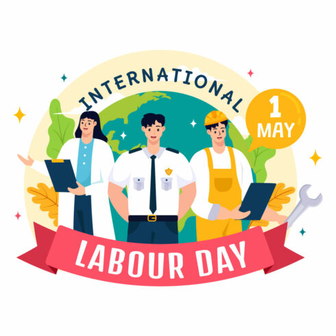 12 International Labor Day Illustration cover image.