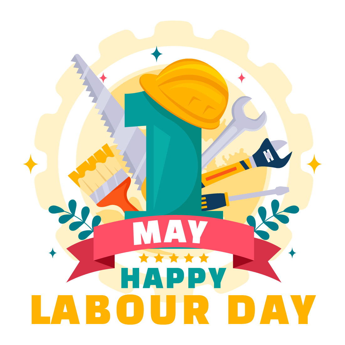 12 International Labor Day Illustration preview image.