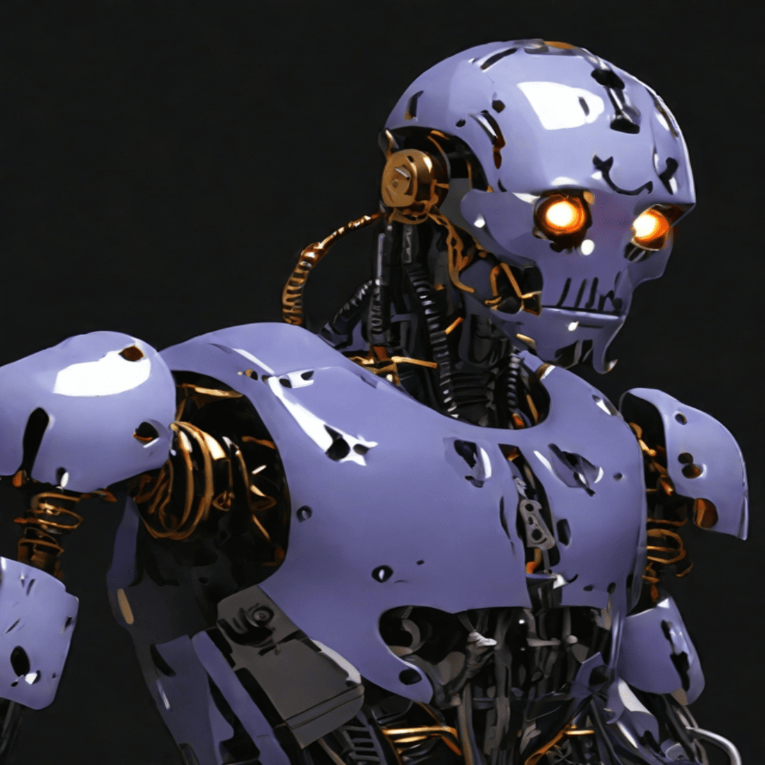 Heavy machine robot T shirt design preview image.