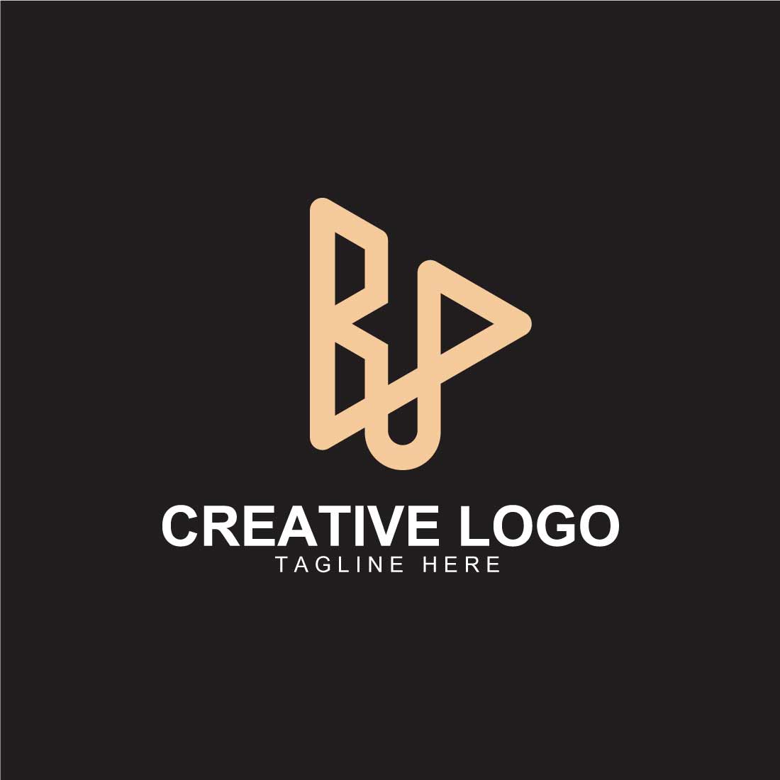 Creative B P letter flat corporate logo design preview image.