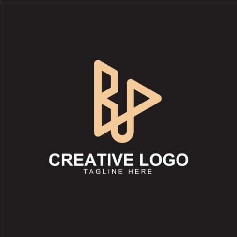 Creative B P letter flat corporate logo design cover image.
