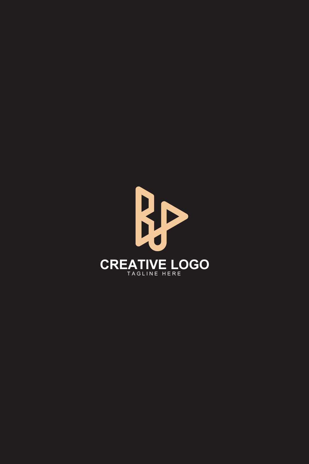 Creative B P letter flat corporate logo design pinterest preview image.
