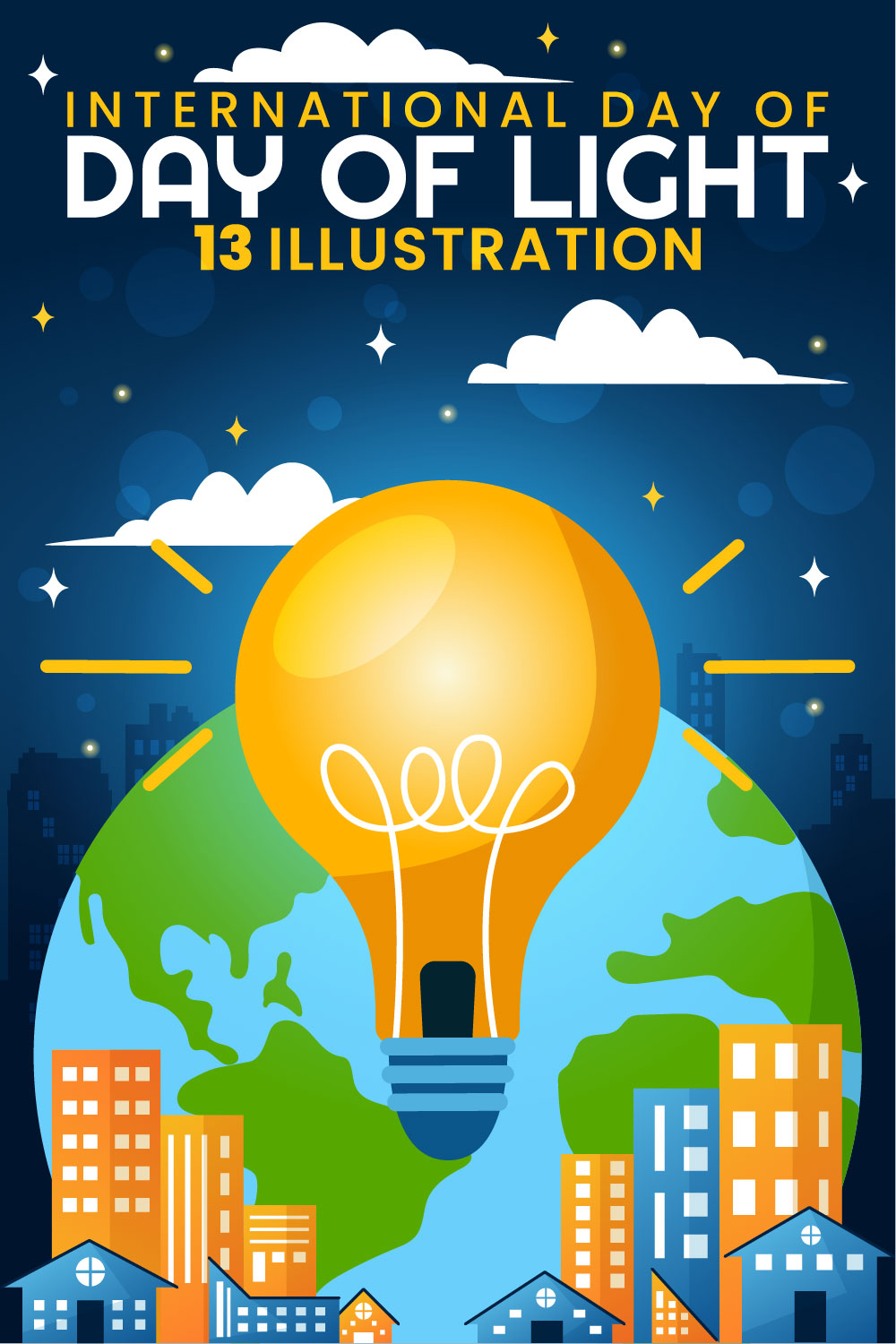 13 International Day of Light Illustration pinterest preview image.