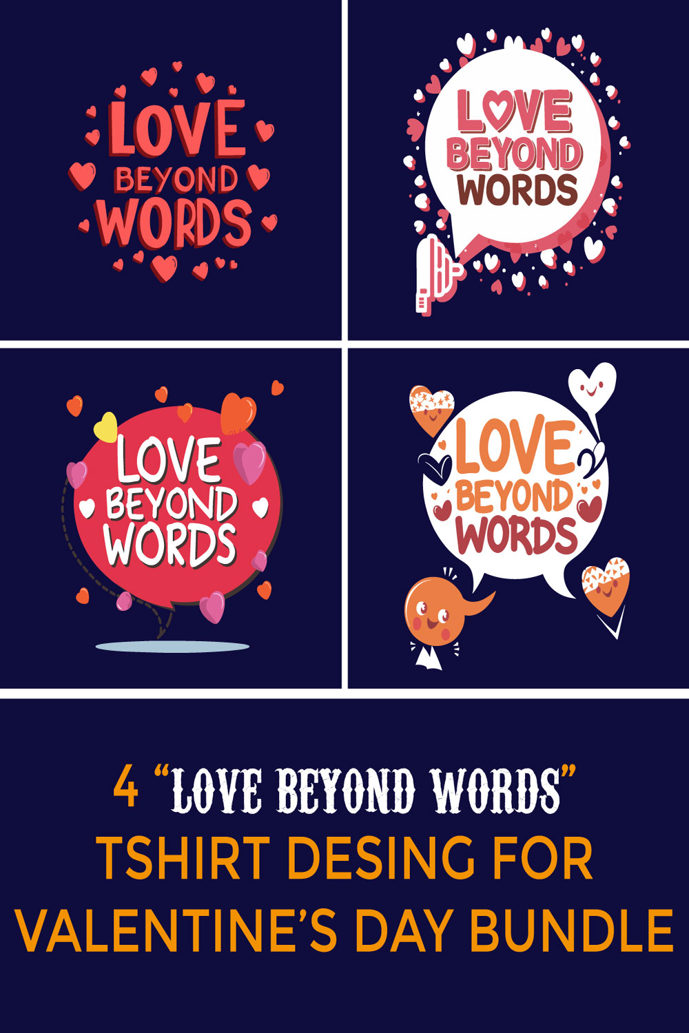 Love beyond words-4 design pinterest preview image.