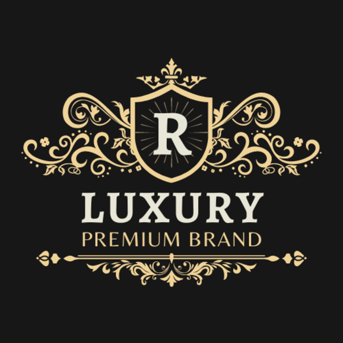 Luxurious Logo Design preview image.
