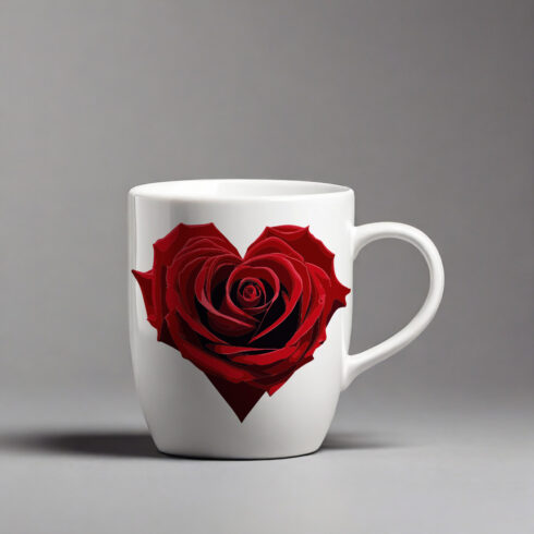 Heart shape rose vector artwork cover image.