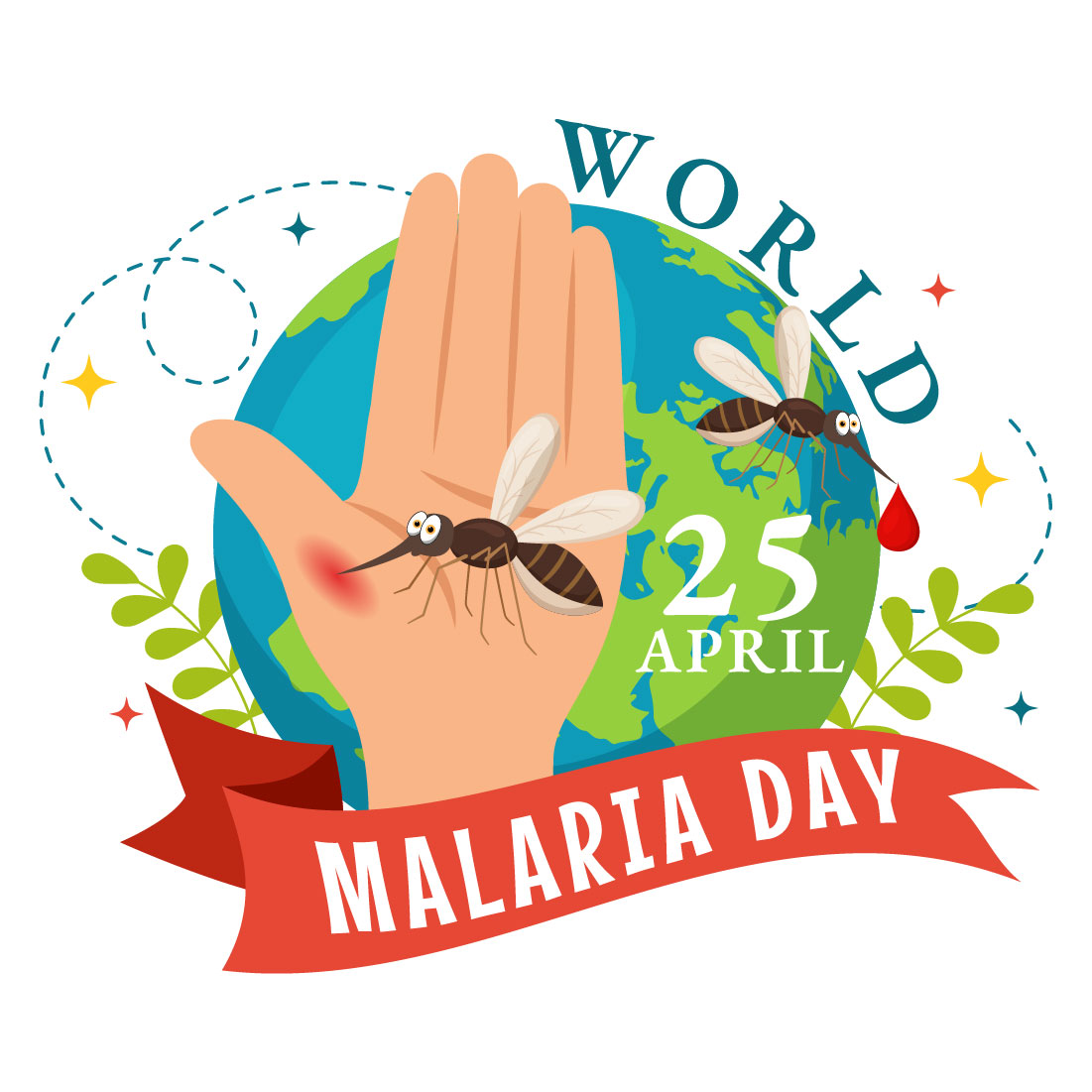 13 World Malaria Day Illustration preview image.