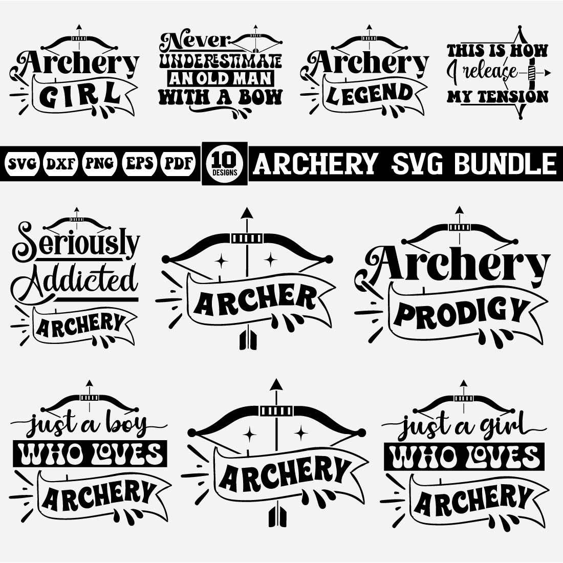 Archery Svg Bundle preview image.