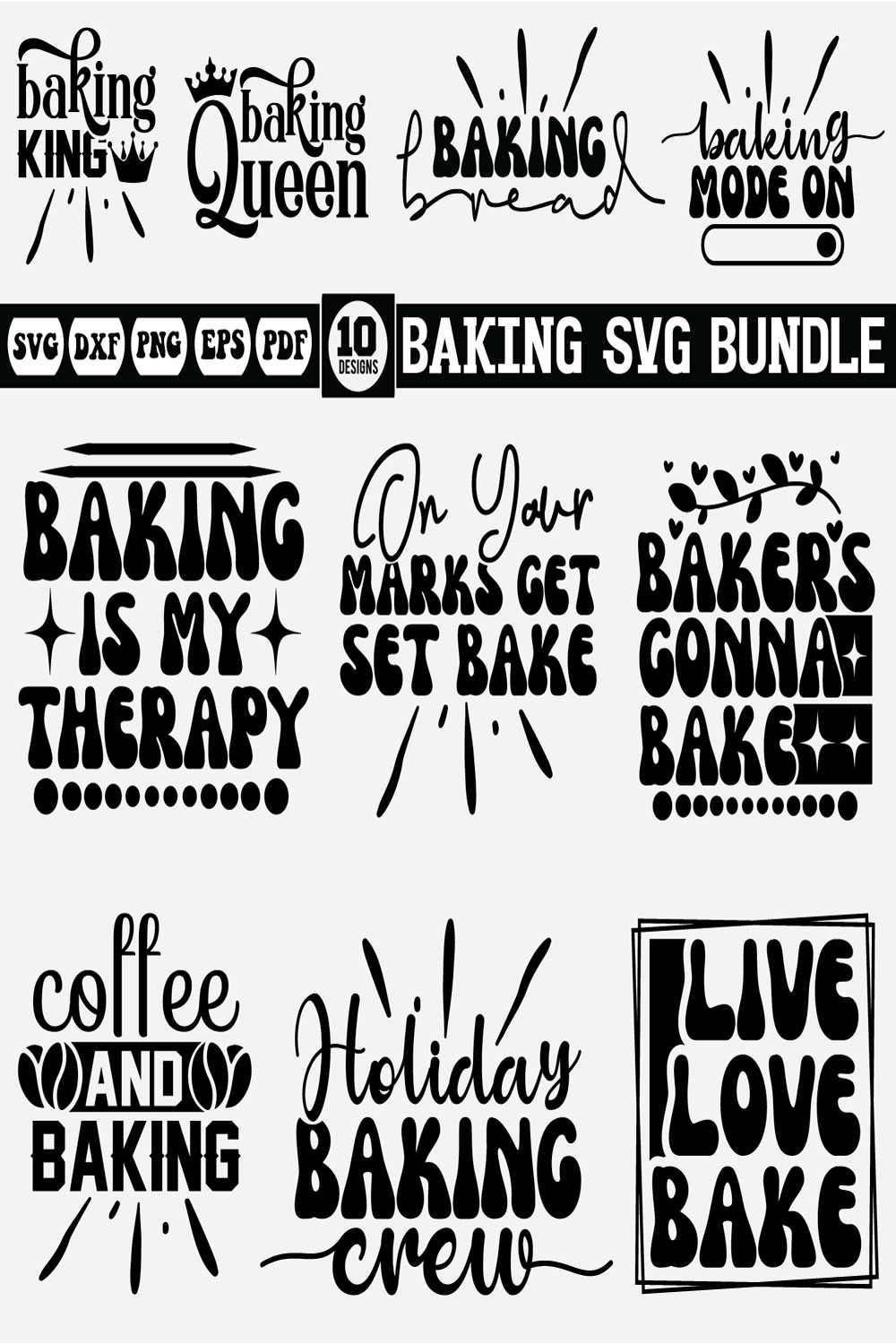 baking Svg bundle pinterest preview image.