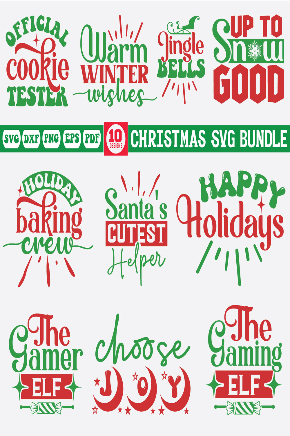 christmas Svg Bundle Vol-17 pinterest preview image.