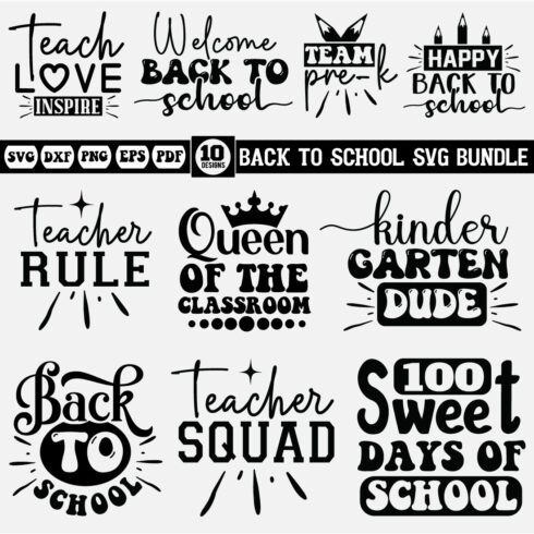 back to school svg bundle Vol-19 cover image.