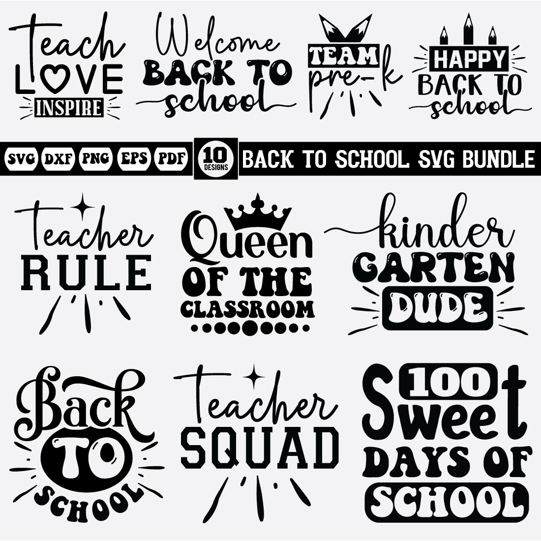 back to school svg bundle Vol-19 preview image.