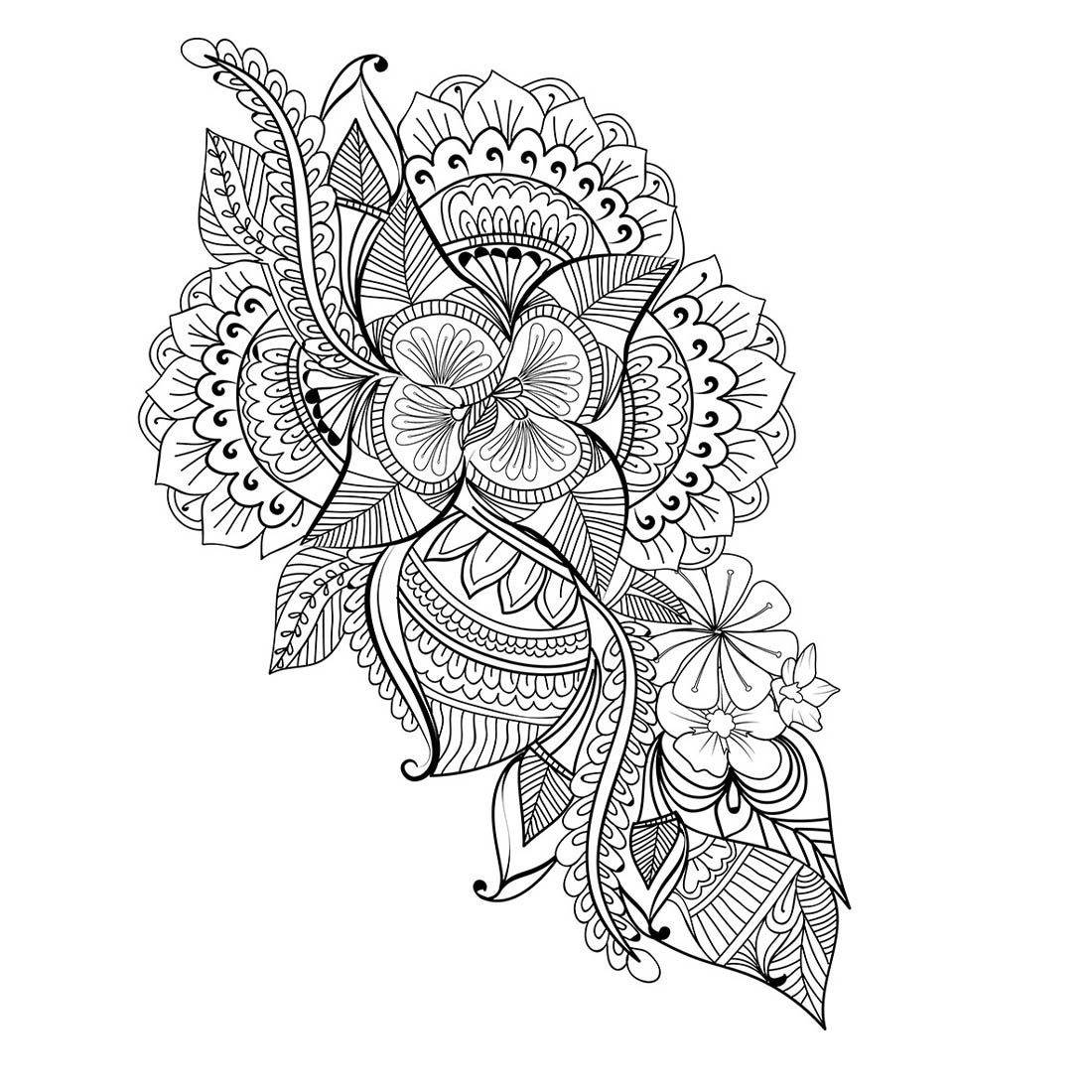 Aesthetic flower doodles, aesthetic flower doodles transparent background, aesthetic flower doodle simple, flower doodle art, flower doodle zentangle art preview image.