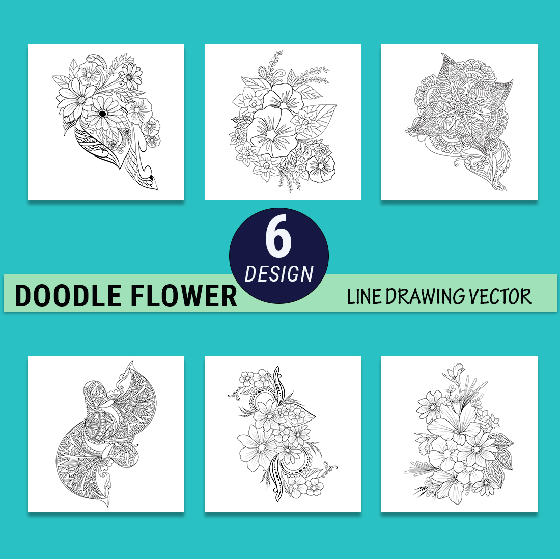 Doodle flower art, doodle flower art drawing, doodle flower drawing, flower drawing doodle art zentangle art preview image.