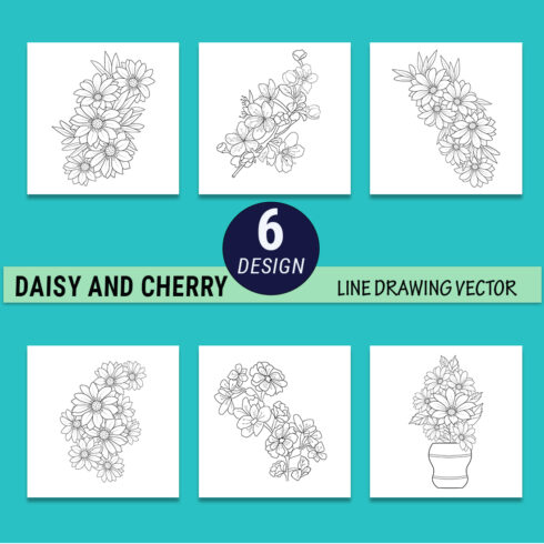 Daisy flower coloring pages, daisy flower bouquet tattoo, small daisy tattoo, cherry blossom tattoo black and white, cherry blossom drawing pencil cover image.
