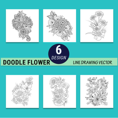 zentangle art tattoos, easy flower doodle illustration, doodle flower drawing, simple bouquet doodle flower drawing cover image.