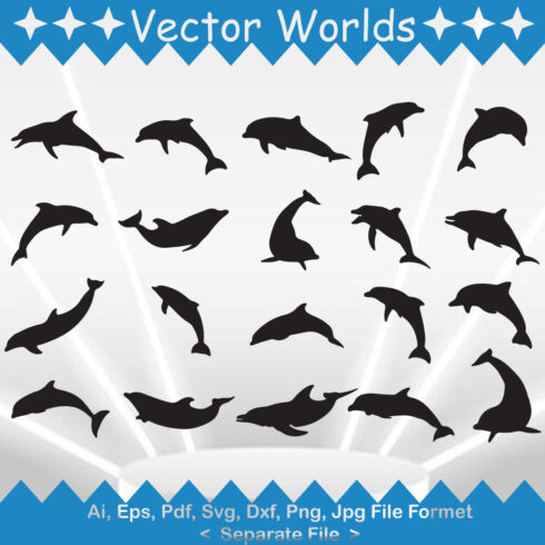 Dolphin SVG Vector Design cover image.