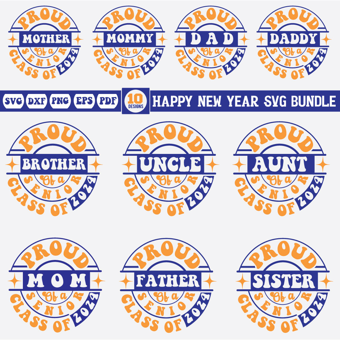 happy new year svg bundle vol-4 preview image.