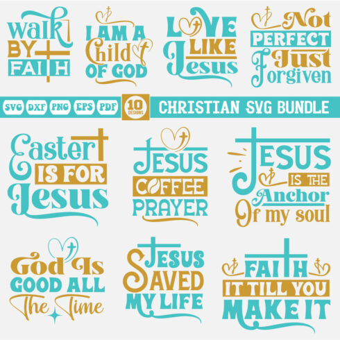 Christian Svg Bundle cover image.