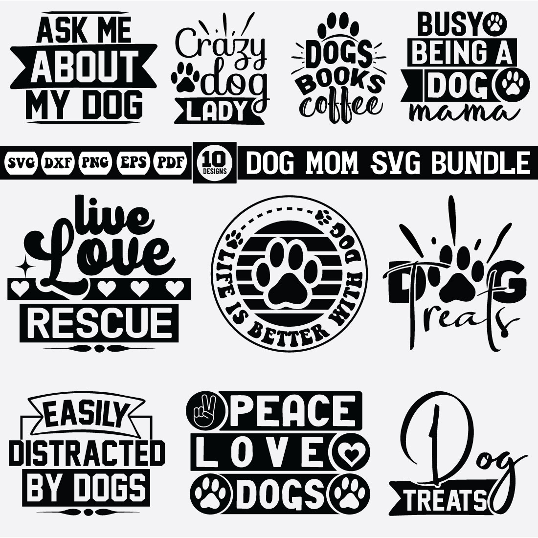 Dog Mom Svg bundle --2- preview image.