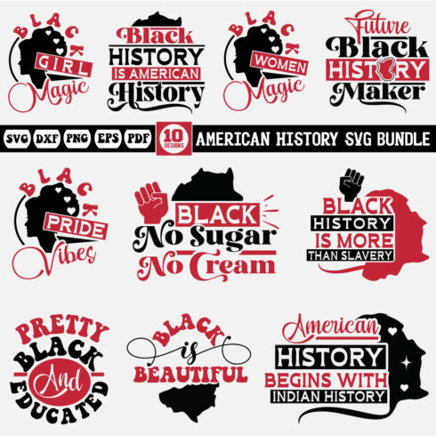 American History svg bundle cover image.