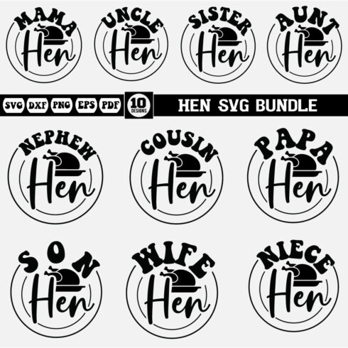 Hen Svg Bundle cover image.