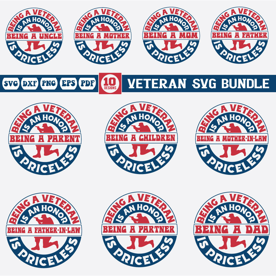 Veteran Svg Bundle Vol-1 preview image.