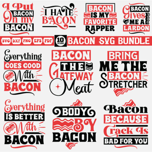 Bacon Svg Bundle cover image.