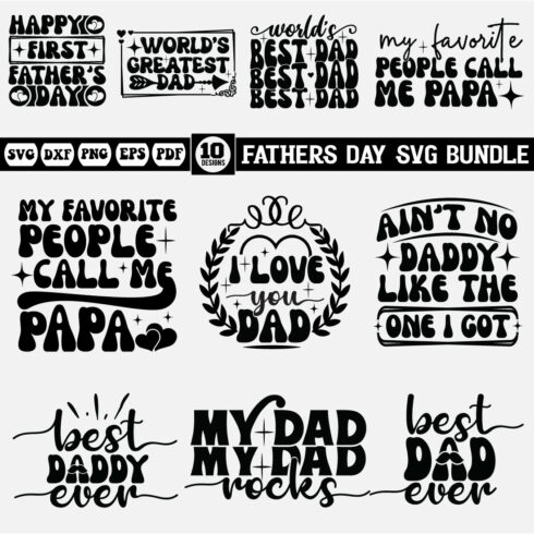 Father's Day Svg bundle cover image.