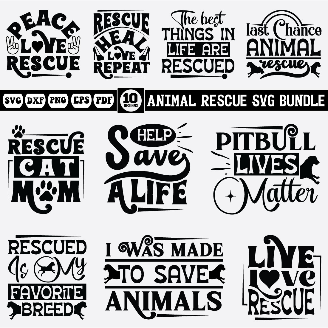 Animal Rescue Svg Bundle preview image.