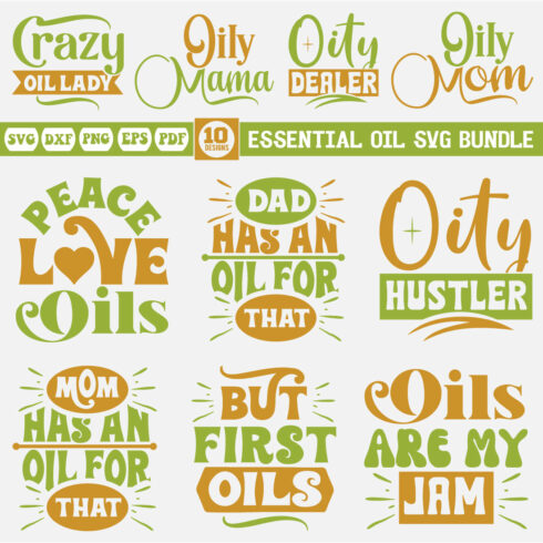 Essential Oil SVG Bundle cover image.