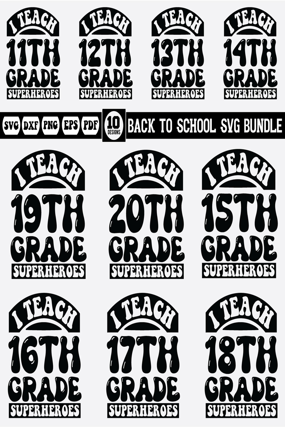 back to school svg bundle Vol-17 pinterest preview image.