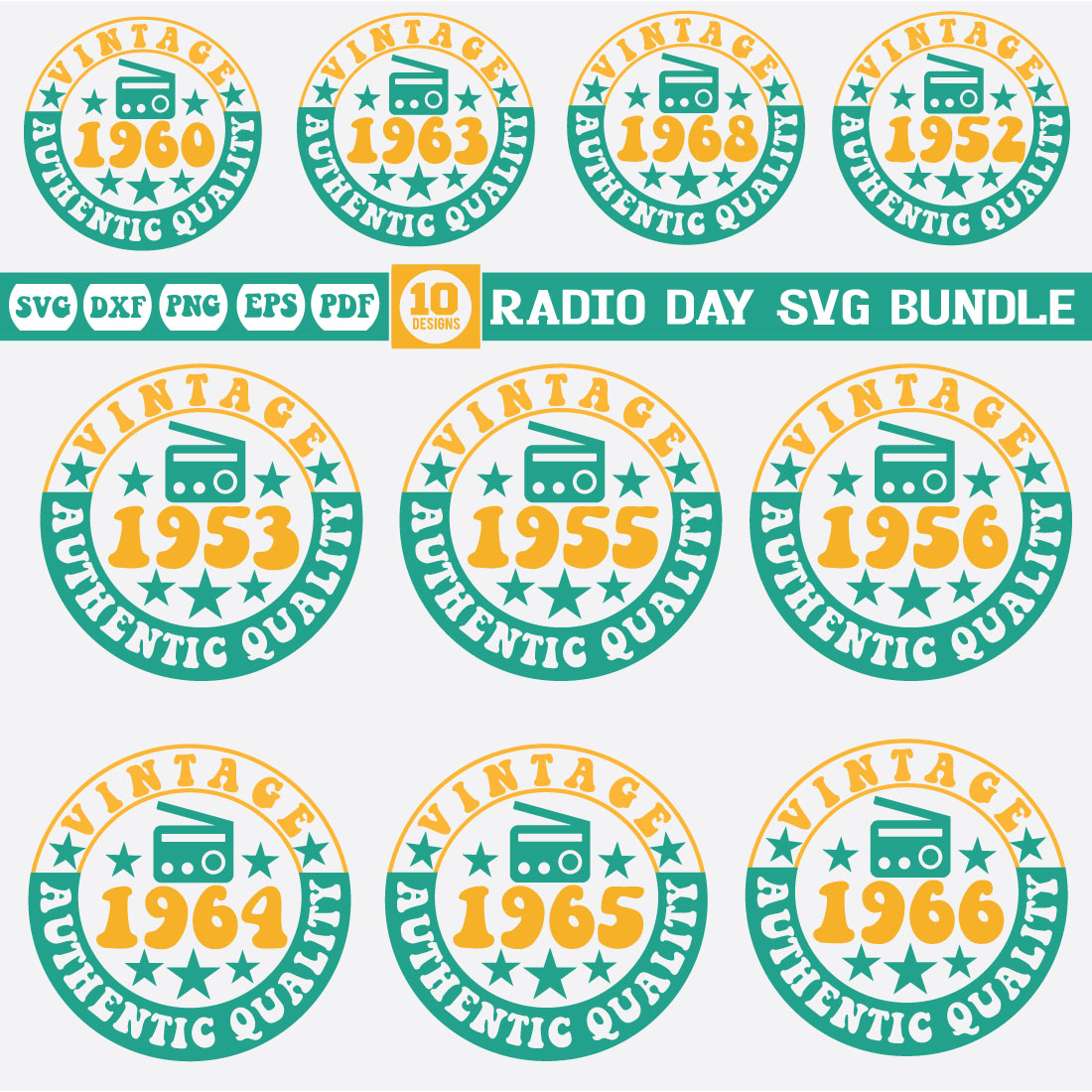 Radio Day svg bundle-2 cover image.