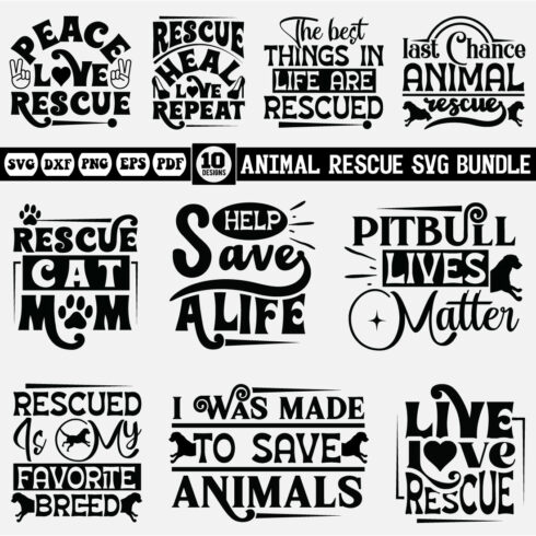 Animal Rescue Svg Bundle cover image.
