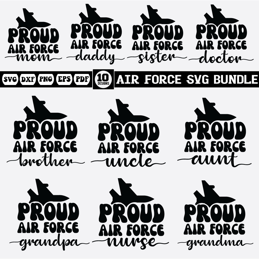 air force svg bundle--5 cover image.