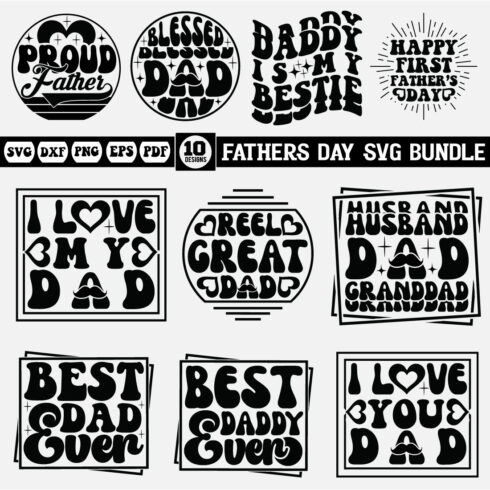 father's day Svg design bundle cover image.