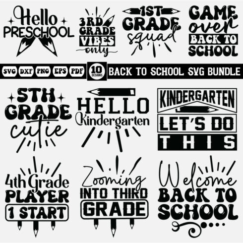 back to school svg bundle Vol-18 cover image.