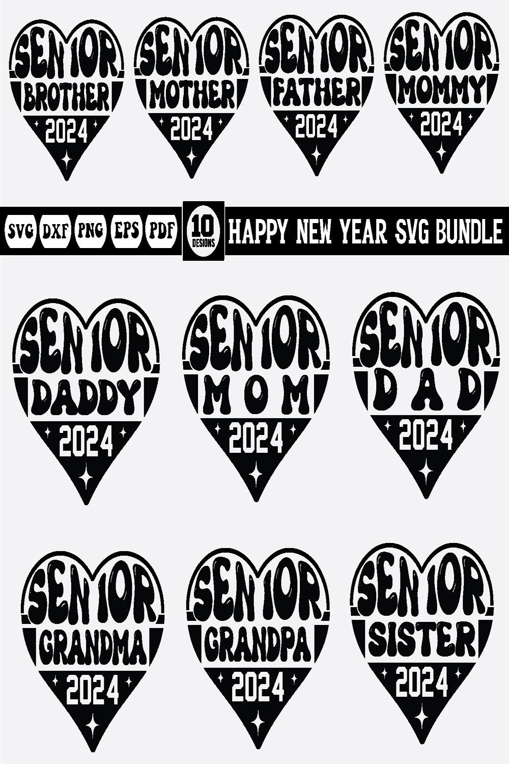 happy new year svg bundle-- pinterest preview image.