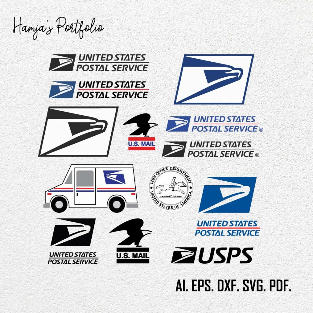 Mail Truck SVG, USPS, US Mail Vector. Logo Bundle.USPS Logo Bundle ...