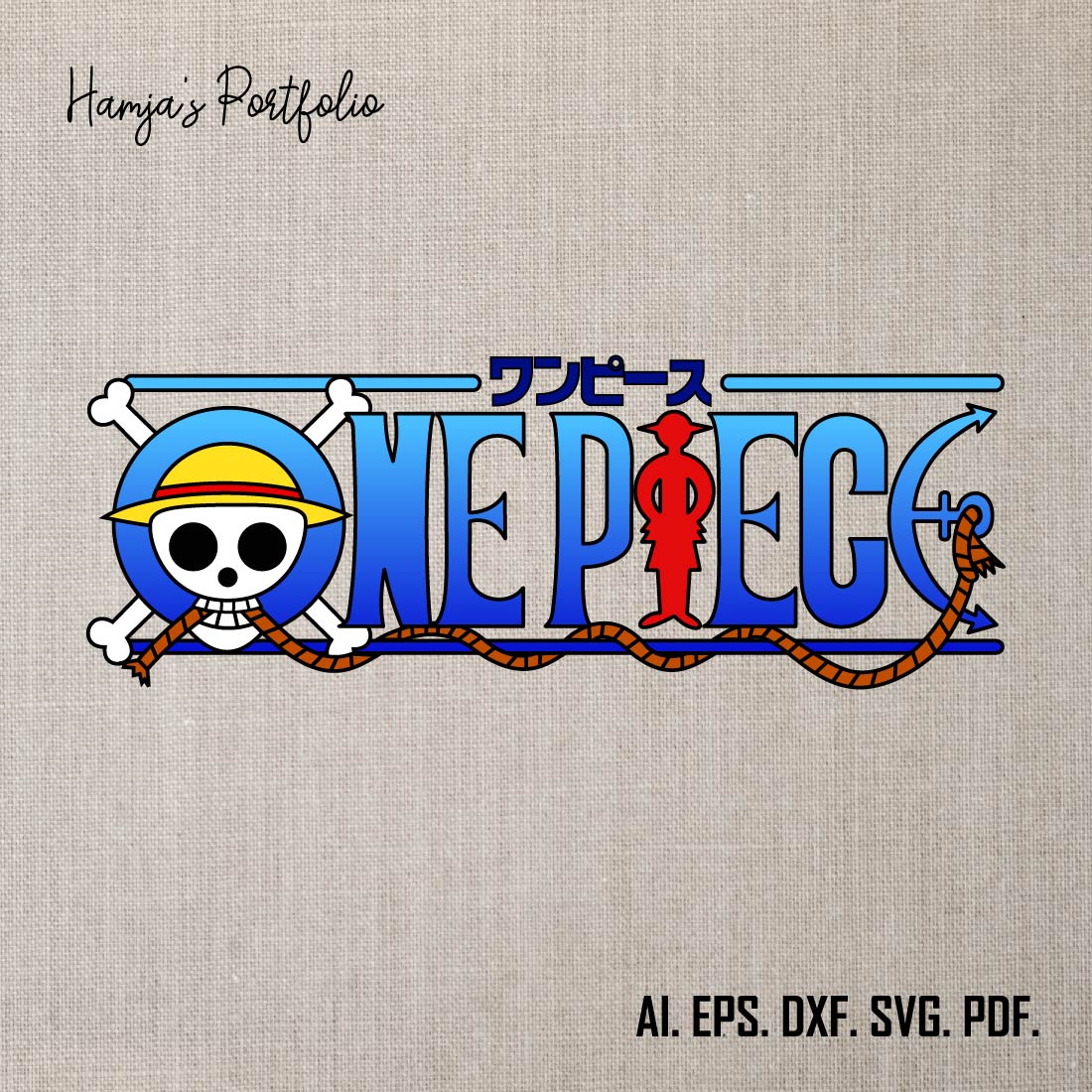 One Piece Logo Svg, Anime One Piece Logo Svg, Pirate Svg, Logo Anime Svg, Png Dxf Eps Pdf File preview image.