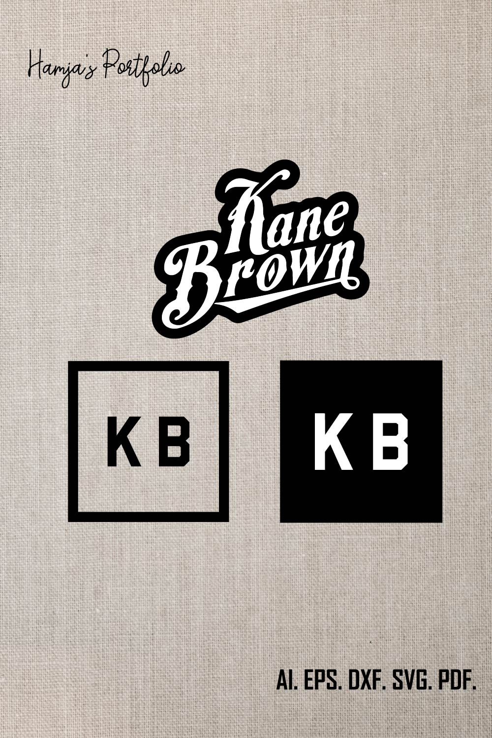 Kane Brown Logo Bundle SVG Digital File, Kane Brown Svg, KB Svg,Kane Brown Song Series Shirt Design SVG Graphic Design File pinterest preview image.