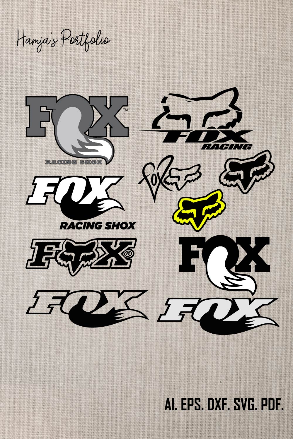 Fox Racing Logo Mega Bundle / Instant Download / Print Cut Template / High  Quality / Multiple Designs 
