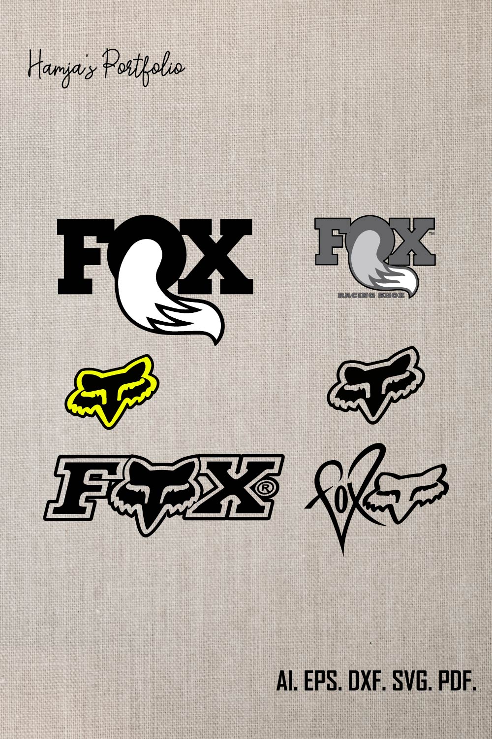Fox Racing Logo Svg, Motocross Fox Racing, Mountain Bike Bundle Svg, Fox Racing Svg, Brand Logo Svg pinterest preview image.