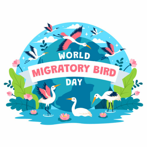 12 World Migratory Bird Day Illustration cover image.