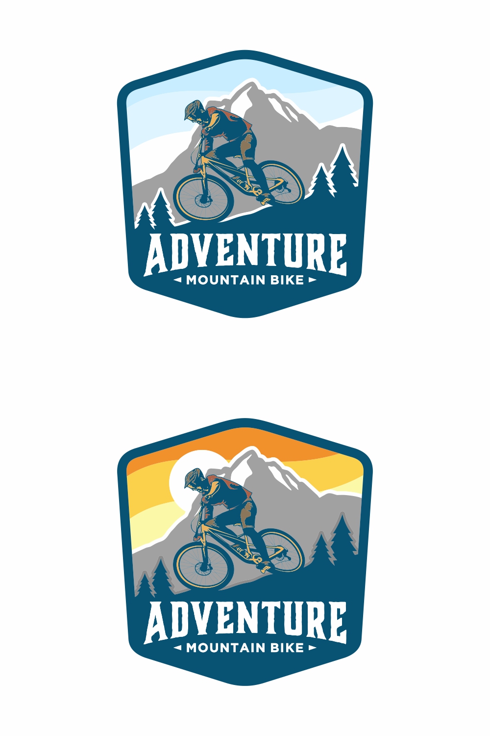 Mountain Bike logo design - only 8$ pinterest preview image.