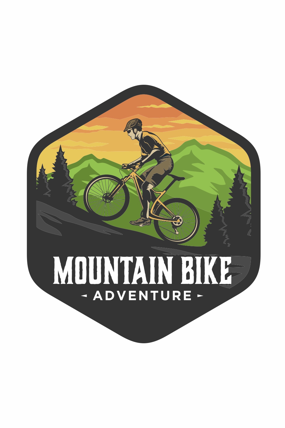 Mountain Bike logo design - only 8$ pinterest preview image.