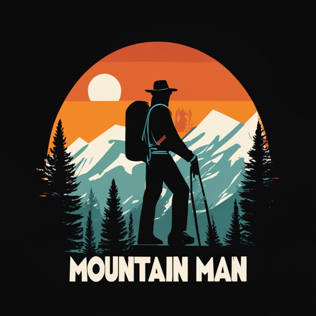 mountain man mountain man silhouette shirt 337