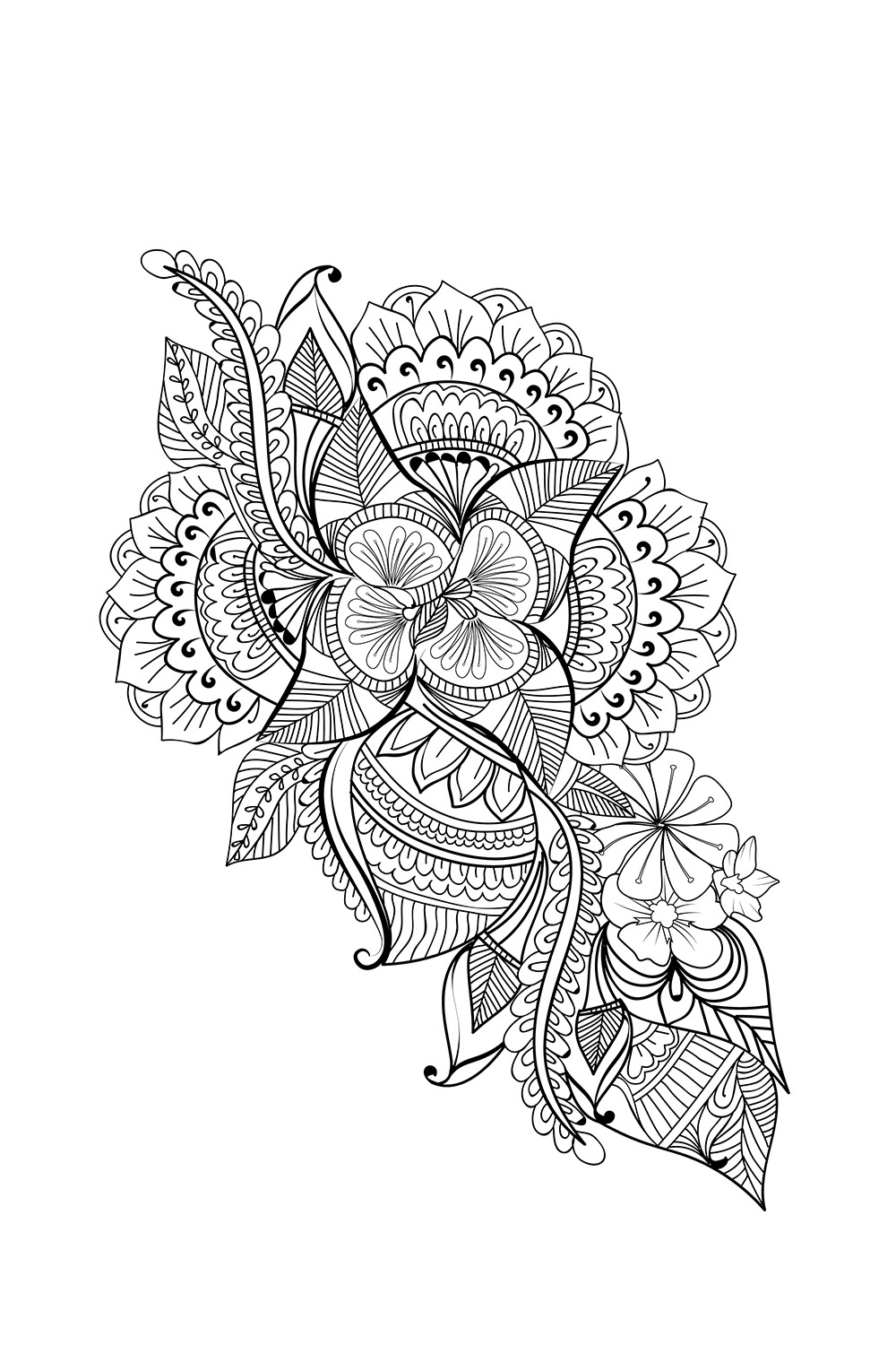 Aesthetic flower doodles, aesthetic flower doodles transparent background, aesthetic flower doodle simple, flower doodle art, flower doodle zentangle art pinterest preview image.