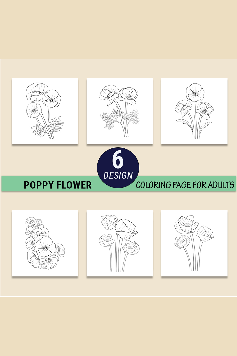 botanical poppy illustration, vintage poppy botanical illustration, black and white poppy botanical illustration pinterest preview image.