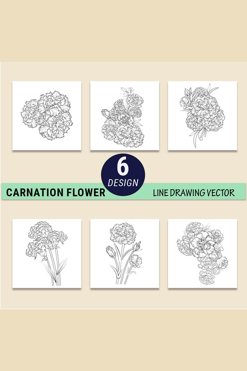 Tattoo carnation flower drawing, black carnation tattoo, detailed black carnation tattoo, outline black carnation tattoo, drawing carnation flower tattoo outline pinterest preview image.